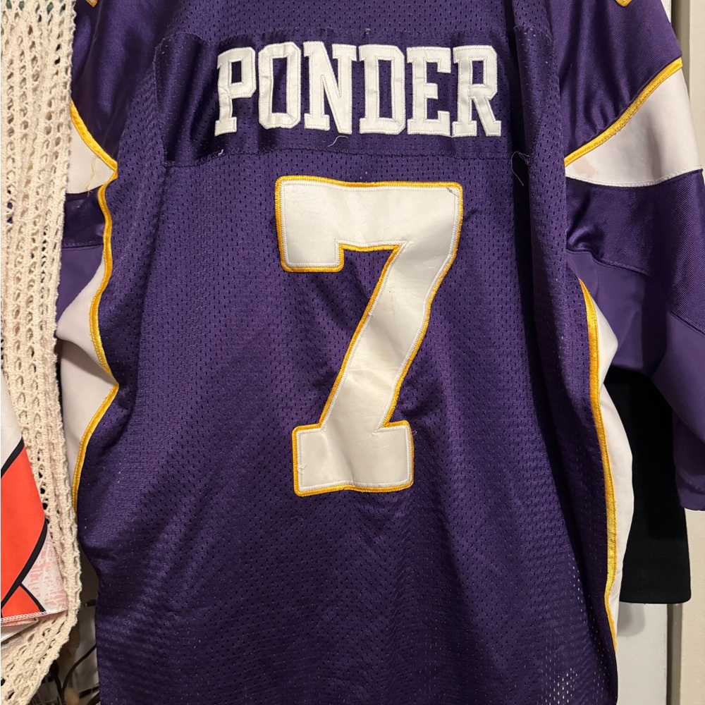 AUTHENTIC NFL REEBOK Vikings (Ponder) football jersey
